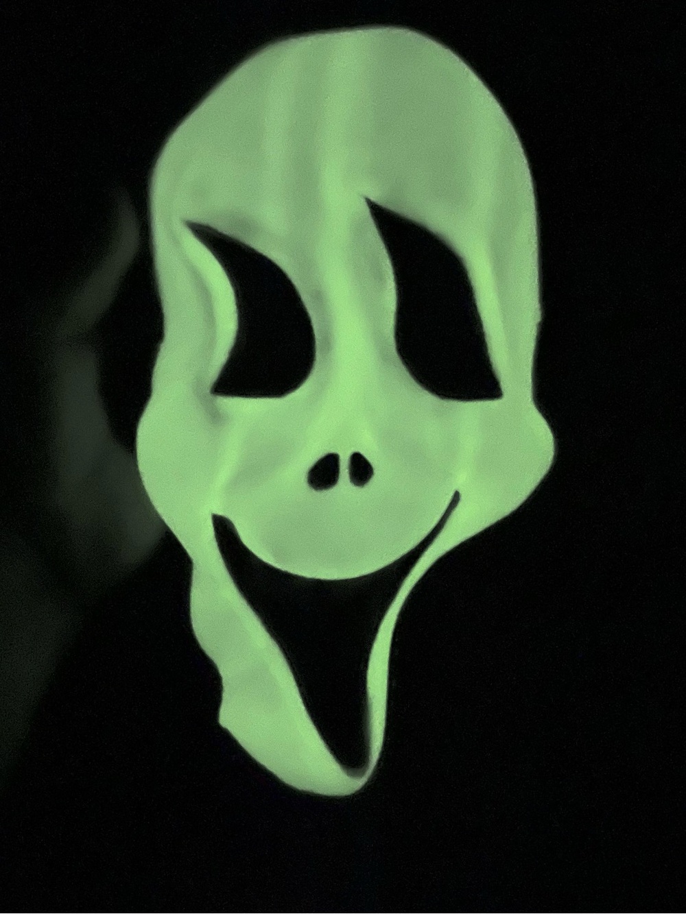 Scream Mask Ghostface Fun World Div Smiley Glow In Dark VTG Horror Memorabilia